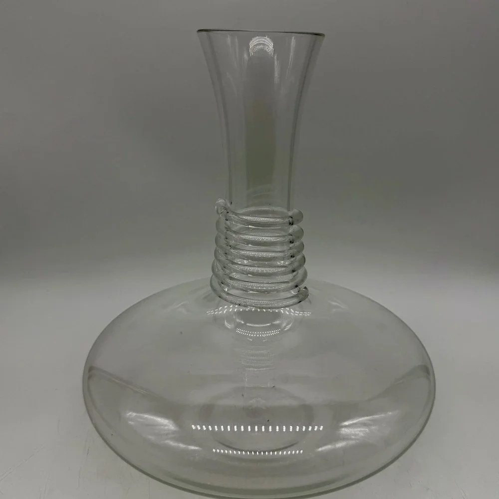 Unbranded Spiral Neck Glass Wine Decanter Wide Base Aerator Excellent
